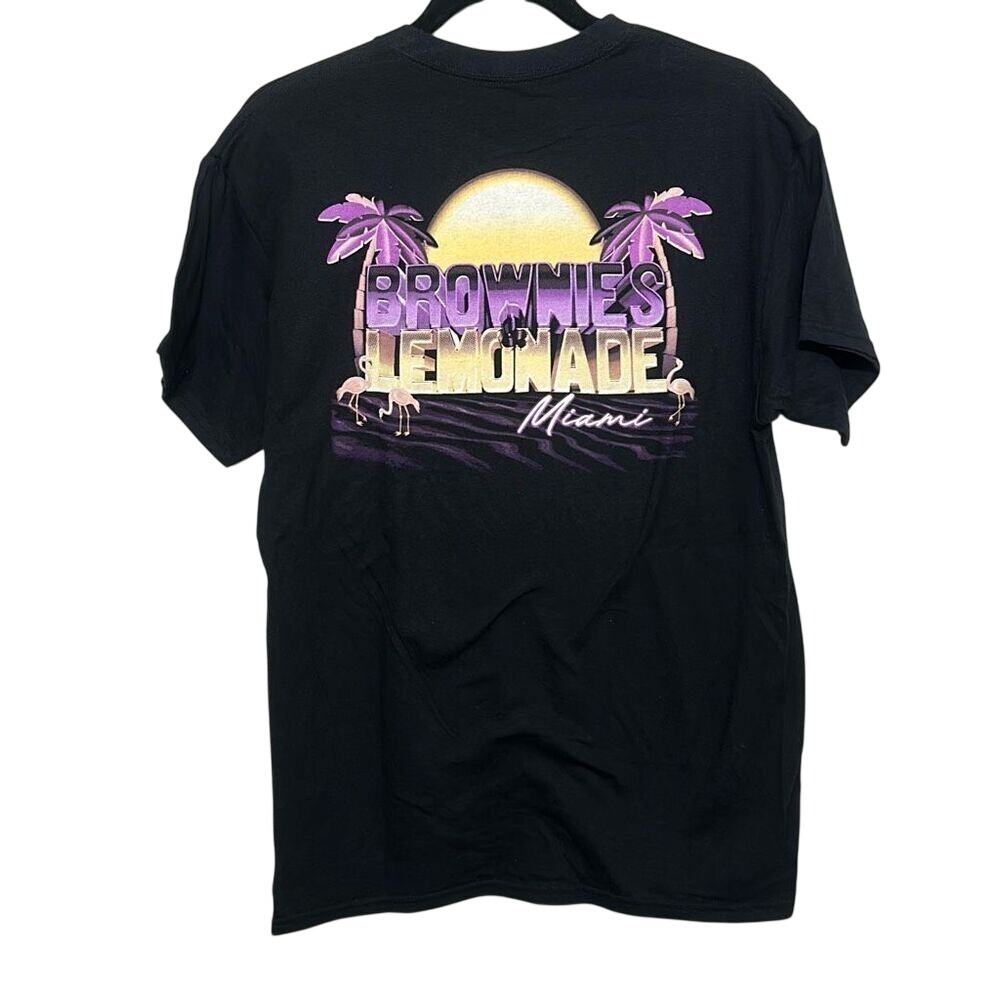 Brownies & Lemonade Miami Mens Black Graphic Short Sleeve T-Shirt Size Medium